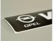 Наклейки на порожки (ЧЁРНО-БЕЛЫЕ) матовые на Opel Vivaro A 2001->2014 — Украина - TN207M